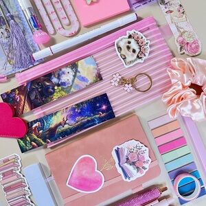 Pink Floral Bookish bundle set in PINK